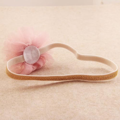 Nishine 1.3"x1.3" Mini Baby Girl Tulle Crown Headband Toddler Princess Crown Tiaras Birthday Photography (Gold, Elastic) - color: Gold
