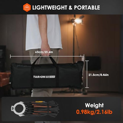 TARION Quick Release Parabolic Softbox - Bowens Mount Softbox with Diffusers/Honeycomb Grid/Carrying Bag for Live Streaming, Photography, Videography (Parabolic 23.5"/60cm) - style: Parabolic 23.5"/60cm