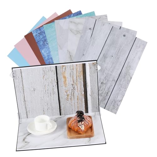 SOLUSTRE 15pcs Photography Backdrop Kit for Product Photography, Fabric Photo Background with Multiple Patterns, Portable Photoshoot Props Set for Food and Jewelry, Tabletop Studio Use
