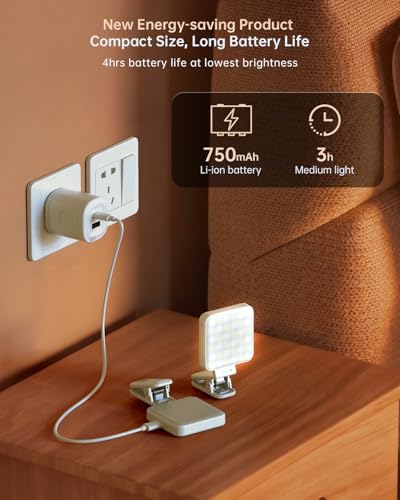 Portable Selfie Light for iPhone: Rechargeable Phone Fill Lights, Ring Light for Camera Picture, Makeup Photo, Video Conferences, Laptop Use, Zoom Meetings, TikTok, Vlog Photography - color: WHITE