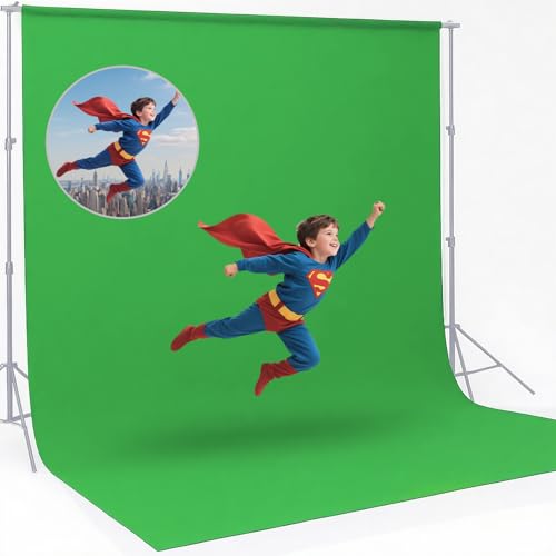CPLIRIS Green Screen Backdrop for Photography, Chromakey Greenscreen Background with Matt Surface for Live Streaming Video Conference Zoom Meeting Interviews or Video Prodction - 10x12ft - color: Green, size: 10x7ft