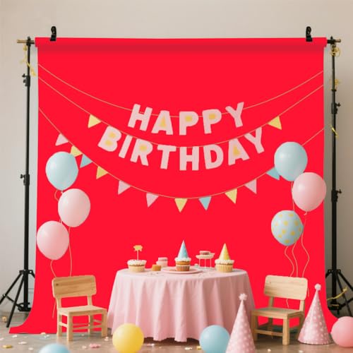 Red Backdrop for Photoshoot, Red Background for Portrait, Holiday Seasonal Commercial Product Party Fashion Photography 7x10FT - color: Red, size: 7X10 FT