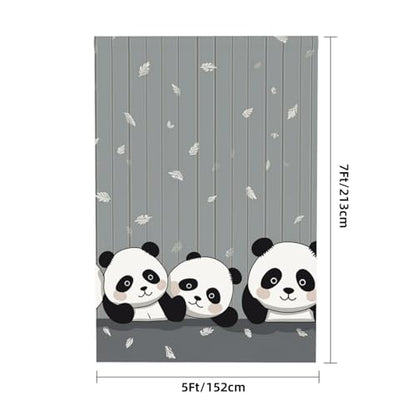 Funny Baby Panda Backdrop Background for Photography 5x7ft Photobooth Professional Photo Backdrop Curtains Video Photography Studio Photo Backgrounds Banner Booth Background Screen Parties - color: Funny Baby Panda