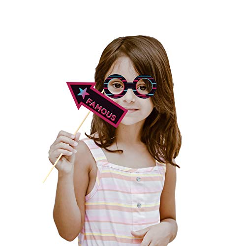 23Pcs Photo Booth Props for TIK Tok,Music Theme Party Supplies,Disco Music Party Decoration.