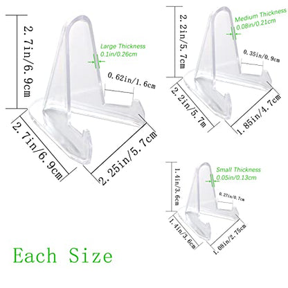 36 Packs(3 SIzes) Acrylic Easel Stands Display Stands/Plate Stands Coin Display Easel Holder for Air-Tite Coins Pocket Watches Capsules Challenge Medals Casino Chips , Photo Display,Baseball Sports - size: 36 PCS / 3 Sizes