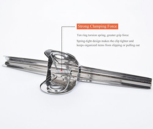 Coideal Extra Large Bulldog Paper Clips, 30cm Jumbo XXL Easel Clips Stainless Steel 2 Pcs Heavy Duty Binder Clamps for Office File (Silver, 11 4/5 Inch) - color: Sliver