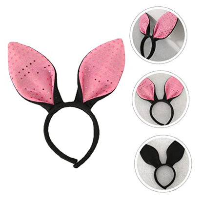 VICASKY 1pc Easter Boy Girl Ear Headband Party Hair Accessory for Girls for Easter Celebrations and Photo Props Fun and Adorable Design and Black