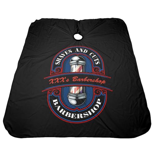 Custom Barber Cape, Personalized Haircut Salon Cape for Men - color: S-barber1