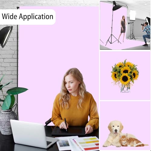 Light Purple Photography Backdrop for Photoshoot, Photo Backdrop Curtain, Perfect Light Purple Backdrops for Party Portrait Photoshoots Video Studio 6FTx9FT - color: Light Purple, size: 6x9 FT