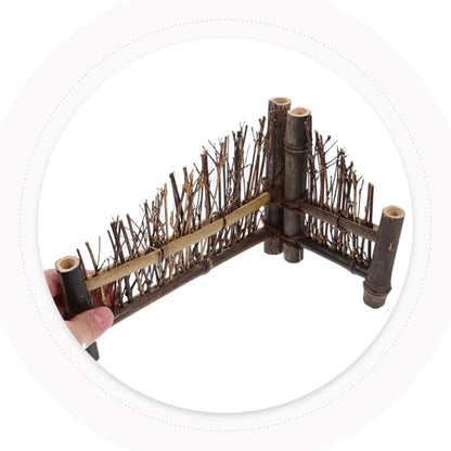 Housoutil Sushi Serving Fence Decor, Medium Two-fold Mini Japanese Sashimi Tray for Food Photography Backdrops and Tabletop Display