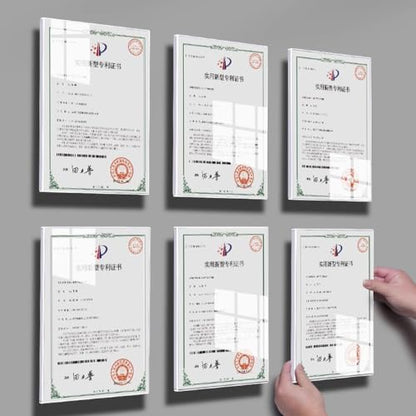 Wall Mount Acrylic Sign Holder Self Adhesive Clear Document Picture Display Frame for Office, Store, School, Home, Wall Picture Frame (Horizontal A5 148×210mm/5.83×8.27inches)