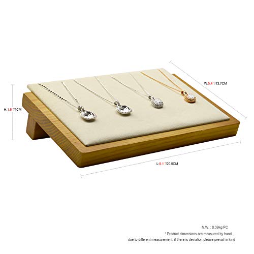 Solid Wood Display Stand Necklace Pendant Organizer Jewelry Display Props Tray WSM (WSM02701) - color: WSM02701