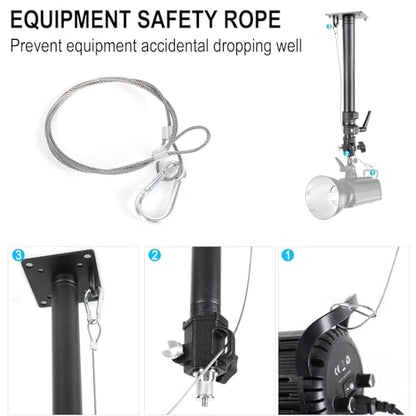 Photography Studio Ceiling Camera Mount 360° Rotation Wall Ceiling Light Mount Boom Arm Up to 28.3inch for Photo Video Monolights, Umbrellas, Reflectors, Overhead with 3/8" &1/4" Thread Adapter