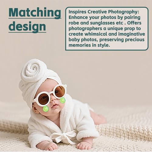 6 Pieces Newborn Photography Props 0-4 Months Photo Props - color: White