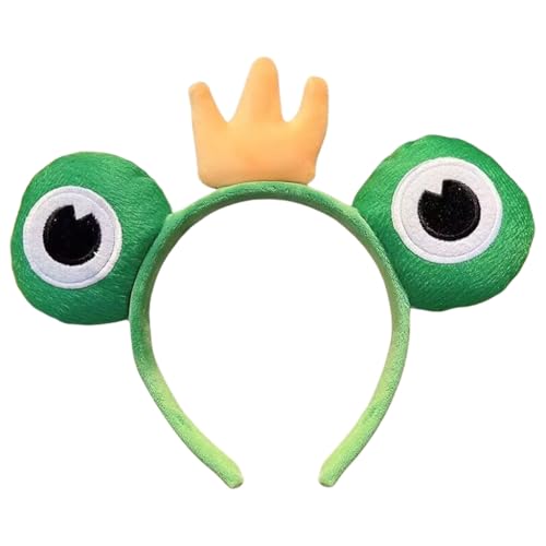 Crowns Hairbands For Photo Studio Halloween Eye-catching Props For Easter Adorkable Party Daily Wear - color: A Dark Green Frog Ye Cy