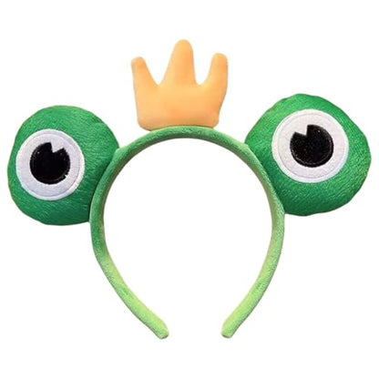 Crowns Hairbands For Photo Studio Halloween Eye-catching Props For Easter Adorkable Party Daily Wear - color: A Dark Green Frog Ye Cy