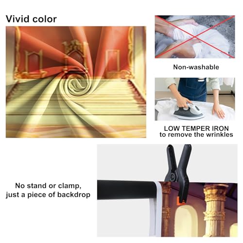 20x10ft Luxury Palaces Photo Backdrop Ancient Royal Throne Golden Hall Carpet Marble Pillar Photography Background Wedding Birthday Kids Costume Party Princess Prince King Queen Portrait - size: 20x10ft