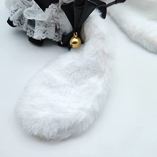 Faylay Cosplay Women Plush Furry Bunny Ears Headwear Accessory Rabbit Headband - color: 5-bjh With Tail