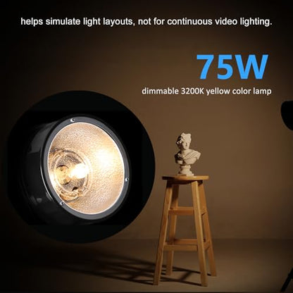 Godox K180A Studio Flash Strobe Light for Phototgraphy, 180W Compact Monolight Photoshoot Daylight Strobe Lighting, GN 45, 75W Modeling Lamp, Recycle Time 0.5-3s, for Beginner Home Studio, AC 110V