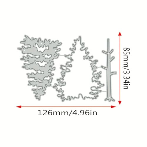 Lapoo Festivals Metal Cutting Die for Scrapbooking - Durable, Cut Stencils for DIY Scrapbook Photo Album Decorative Paper Card, Card Making Supplies, Embossing (A Christmas Tree Set 5 x 3.3 in) - style: A Christmas Tree Set 5 x 3.3 in