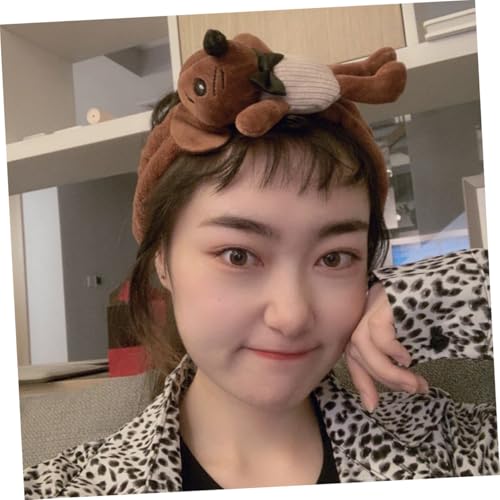 ARTIBETTER Washing Face Hairband Cute Cartoon Mouse Headband Makeup Skincare Head Wrap for Women Birthday Photography Props