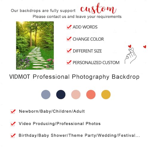 Spring Scenery Backdrop 6x8ft Forest Path Sunshine Flower Photography Background Natural Scenery Photo Shoot Props Portrait Pet Photo Photography Backdrop - size: 6x8ft