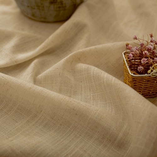 Pitalk Burlap Color Linen Window Valance for Kitchen 3 Inch Rod Pocket Semi Sheer Primitive Rustic Farmhouse Valance Curtain Topper for Bedroom Living Room Dining Bathroom 18 Inch Length Tan Brown - color: Tan Brown