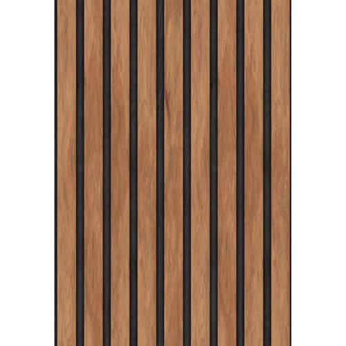 Main Street Peel and Stick Wallpaper Eco-Friendly Sheets 12 Pack, 11 X 16 Inch Wood Slat Panel Design, Wall Mural for Home Decor, Removable Wall Decor Wallpaper Peel and Stick for DIY Projects - style: Wood Slat Panel Design