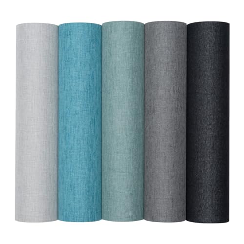 10pcs Book Cloth,14”x10”,Fabric Surface and Paper Backed for Book Binding Fabric,5 Colors Bookbinding Cloth for DIY Book Cover Bookbinding Paper (Style A) - color: A