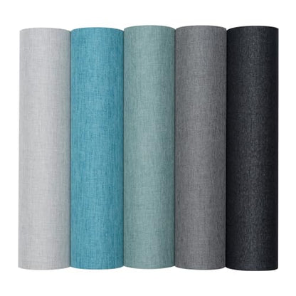 10pcs Book Cloth,14”x10”,Fabric Surface and Paper Backed for Book Binding Fabric,5 Colors Bookbinding Cloth for DIY Book Cover Bookbinding Paper (Style A) - color: A