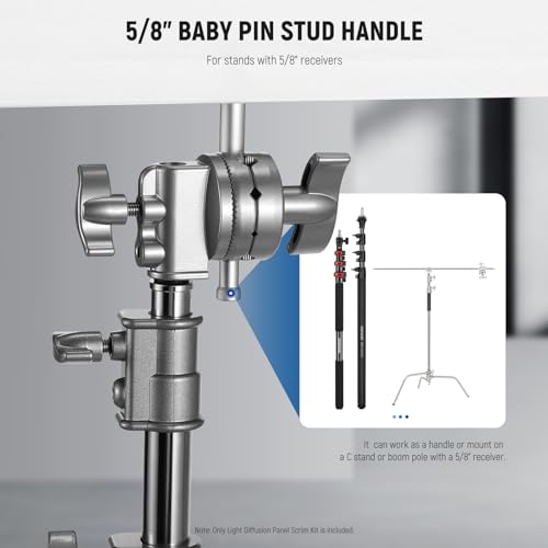 NEEWER Light Diffusion Panel Scrim Kit with Silver/White Reflector Film 30"x30" Foldable Frame with 5/8" Baby Pins Handle for C Stand 3 in 1 Diffuser for Studio Portrait Product Photography, SF7575F - size: 30"x30"