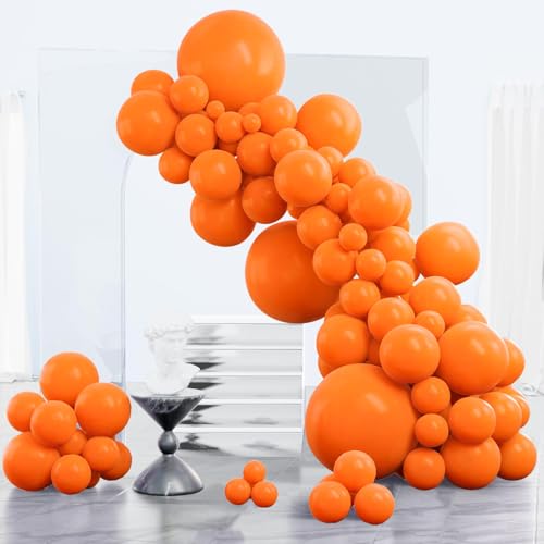 PartyWoo Orange Balloons 85pcs Different Sizes of 18 12 10 5 Inch Matte Fall Balloon Arch Kit Garland for Thanksgiving Halloween Little Cutie Baby Shower Birthday Party Decorations Orange-Y9 - color: Orange-y9