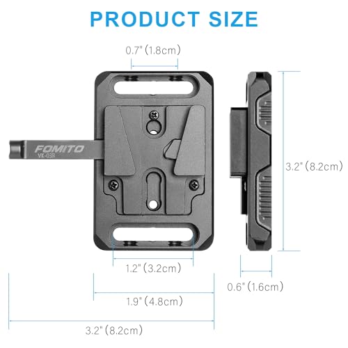 FOMITO V-Mount V-Lock Base Station Quick Release Plate VK-03 Black - color: VK03