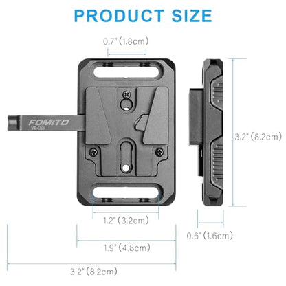 FOMITO V-Mount V-Lock Base Station Quick Release Plate VK-03 Black - color: VK03