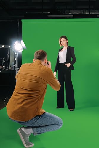 Denny Manufacturing - Seamless Paper Backdrop for Photography, Green Screen Seamless Paper Roll - Green Screen (53 in x 36 ft) Includes Free Roll Black Gaffer Tape (2 in x 13 ft) - color: Green Screen, size: 53 in x 36 ft