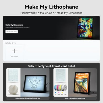 2PCS CMYK Lithophane LED Backlight Board Kit Compatible with Bambu lab A1/A1 mini/P2S/X1C/H2D 3D Printers,PCB Light Replacement Kit with USB power cable and Connection Cable for 3D Printed Photo Model - color: 2 PCS CMYK Lithophane LED