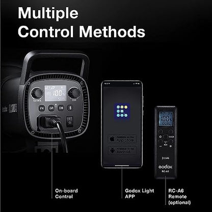 Godox SL100Bi 2 Light Kit 100W Continuous LED Video Light bowens mount photography lighting with Softbox Light stand for video recording, YouTube Gaming keylight, Portrait Shooting, Location Interview