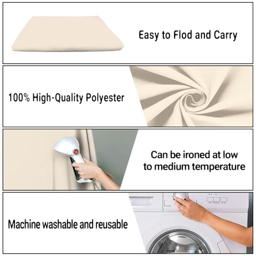 Cream Photo Backdrop for Photoshoot 5x7ft, Zoom Meeting Photography Backdrop Studio Shooting Props - color: Cream, size: 5x7ft