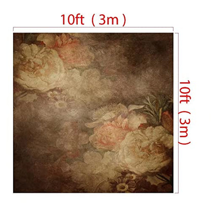 Kate 10x10ft Fine Art Floral Backdrop for Photography Painting Flowers Texture Headshot Portrait Background for Photographers Studio Props - size: 10x10ft