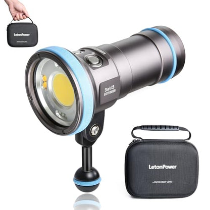 Shark CB 6000 Lumen Dive Light for Underwater Photography, 120m Underwater Video Light 96 CRI with 120 Degree Wide Beam Angle Scuba Flashlight for Professional Dive Photography Fill Light - size: Shark CB