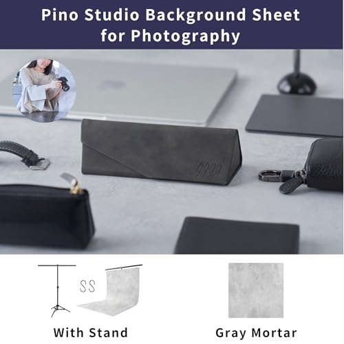 Pino Studio Photography Background Sheet - Gray Mortar(with Stand) - color: Gray Mortar(with Stand)