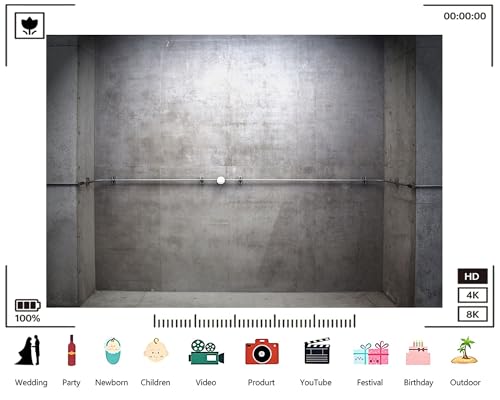 Trykid 20x10ft Minimal Concrete Wall Metal Rod Backdrop Modern Industrial Interior Photography Background Product Shoot Studio Setup Tapestry Party Decoration Photo Studio Prop Fabric - size: 20x10ft