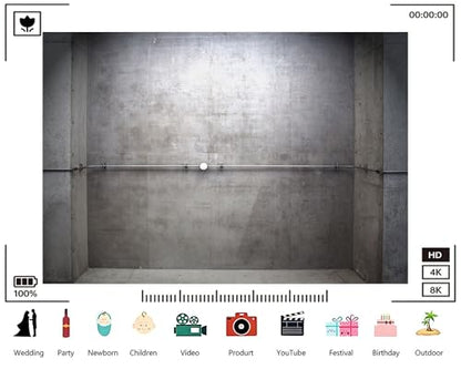 Trykid 10x6.5ft Minimal Concrete Wall Metal Rod Backdrop Modern Industrial Interior Photography Background Product Shoot Studio Setup Tapestry Party Decoration Photo Studio Prop Fabric - size: 10x6.5ft