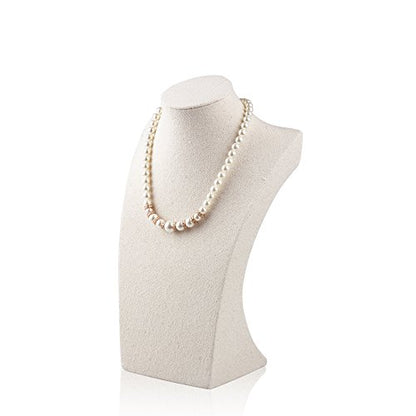 Oirlv Linen Necklace Display Bust 3D Necklace Organizer Jewelry Display Holder (H-11.8inches) - size: H-11.8inches