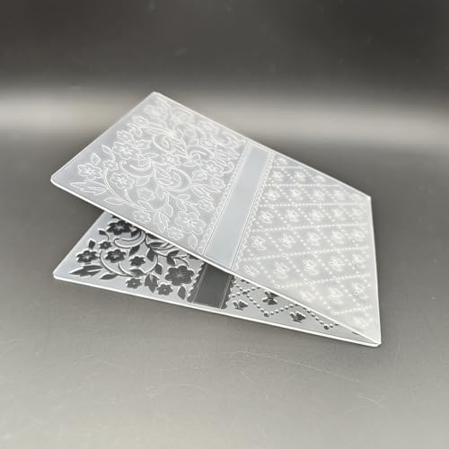 Plastic Embossing Folder 4.72 x 5.9 Inchs Luxury Card Background Paper Crafts Plastic Textured Impressions for Card Making Scrapbooking