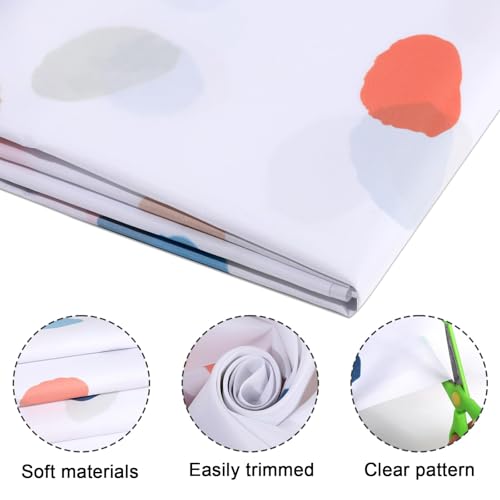 120x47 in Bulletin Board Fabric Background Back to School Classroom Decoration Large Polyester Photography Backdrop for Class Home Office Wall Decor Pillows Curtains Crafts Boho Dot - style: Boho Dot
