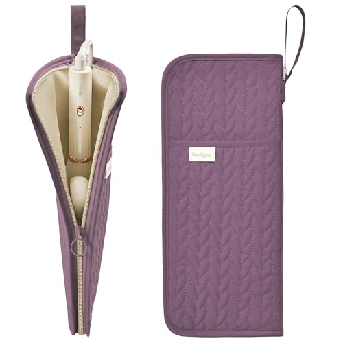 KarSyon Hot Tools Organizer Heat Resistant Mat Case Hair Tools Holder Travel Bag Portable Hair Styling Tools Cover Pouch for Curling Iron,Flat Iron,Hair Straightener (Purple) - color: Purple