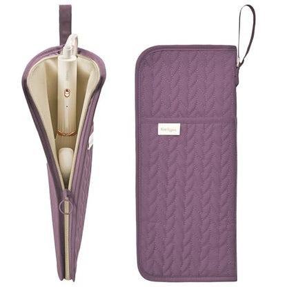 KarSyon Hot Tools Organizer Heat Resistant Mat Case Hair Tools Holder Travel Bag Portable Hair Styling Tools Cover Pouch for Curling Iron,Flat Iron,Hair Straightener (Purple) - color: Purple