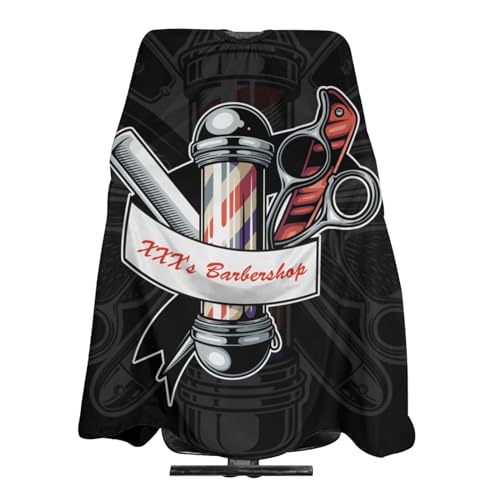 Custom Barber Cape, Personalized Haircut Salon Cape for Men - color: S-barber2