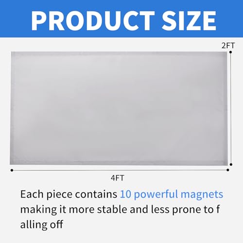 Torixqi 4 Pcs Fluorescent Light Covers - Light Covers for Ceiling Lights Classroom, Magnetic Light Filters for Office, Hospitals, Home 4 x 2 Feet (light grey) - color: light grey